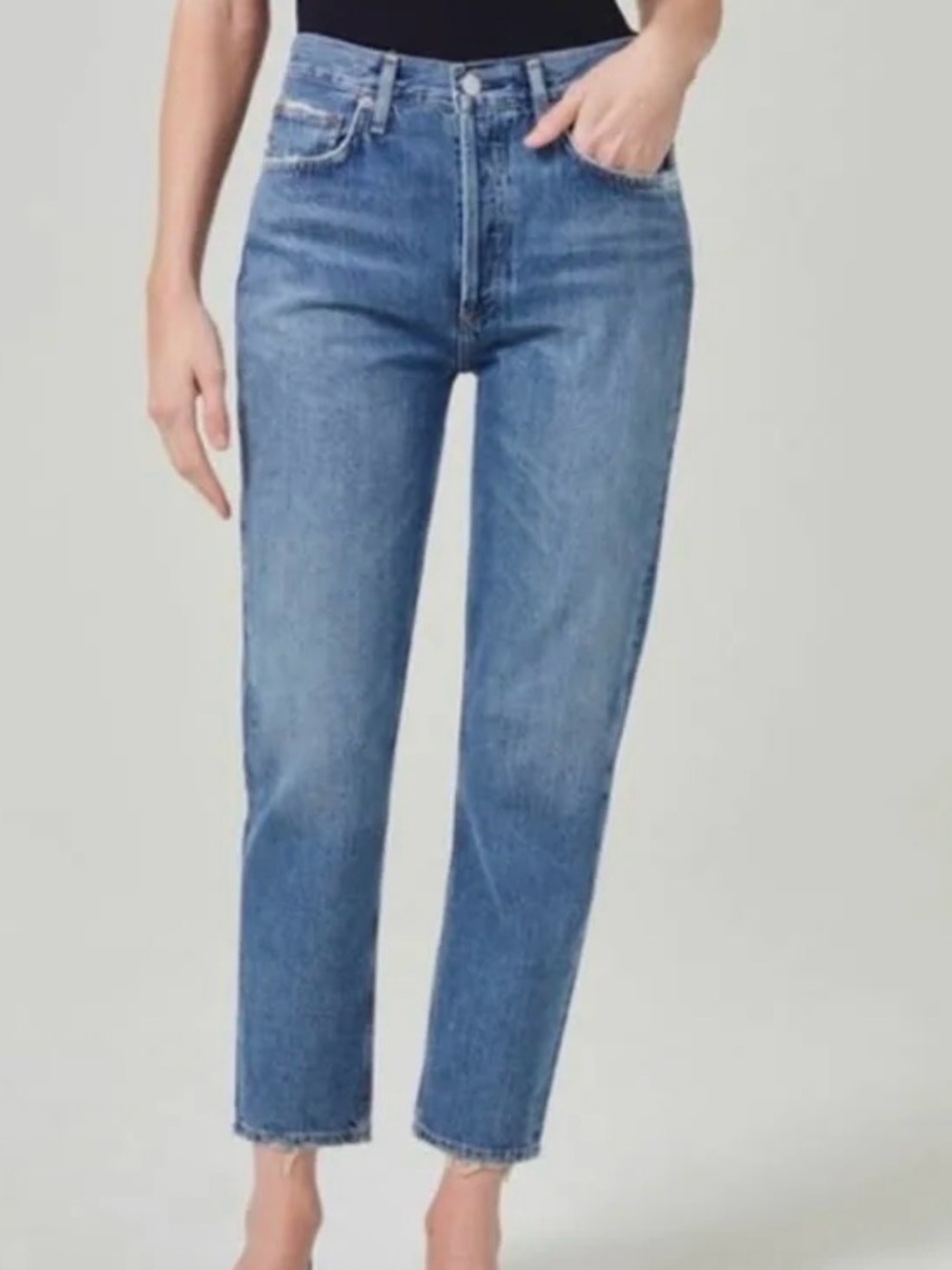 AGOLDE Riley Crop High Rise Straight Crop silhouette size 27